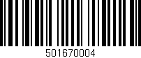 Código de barras (EAN, GTIN, SKU, ISBN): '501670004'