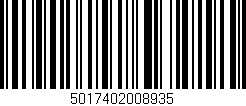 Código de barras (EAN, GTIN, SKU, ISBN): '5017402008935'