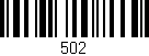 Código de barras (EAN, GTIN, SKU, ISBN): '502'