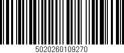 Código de barras (EAN, GTIN, SKU, ISBN): '5020260109270'