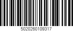 Código de barras (EAN, GTIN, SKU, ISBN): '5020260109317'
