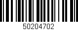 Código de barras (EAN, GTIN, SKU, ISBN): '50204702'