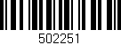 Código de barras (EAN, GTIN, SKU, ISBN): '502251'