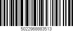 Código de barras (EAN, GTIN, SKU, ISBN): '5022968883513'