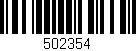 Código de barras (EAN, GTIN, SKU, ISBN): '502354'
