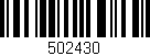 Código de barras (EAN, GTIN, SKU, ISBN): '502430'