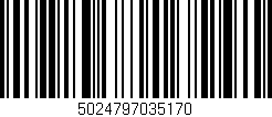 Código de barras (EAN, GTIN, SKU, ISBN): '5024797035170'