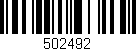 Código de barras (EAN, GTIN, SKU, ISBN): '502492'