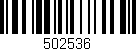 Código de barras (EAN, GTIN, SKU, ISBN): '502536'