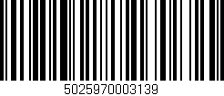 Código de barras (EAN, GTIN, SKU, ISBN): '5025970003139'