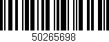 Código de barras (EAN, GTIN, SKU, ISBN): '50265698'