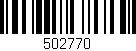 Código de barras (EAN, GTIN, SKU, ISBN): '502770'
