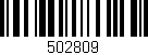 Código de barras (EAN, GTIN, SKU, ISBN): '502809'