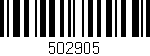 Código de barras (EAN, GTIN, SKU, ISBN): '502905'