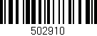 Código de barras (EAN, GTIN, SKU, ISBN): '502910'