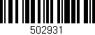 Código de barras (EAN, GTIN, SKU, ISBN): '502931'