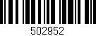 Código de barras (EAN, GTIN, SKU, ISBN): '502952'