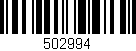 Código de barras (EAN, GTIN, SKU, ISBN): '502994'