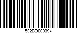 Código de barras (EAN, GTIN, SKU, ISBN): '502BD000694'