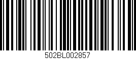Código de barras (EAN, GTIN, SKU, ISBN): '502BL002857'
