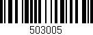 Código de barras (EAN, GTIN, SKU, ISBN): '503005'