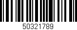 Código de barras (EAN, GTIN, SKU, ISBN): '50321789'