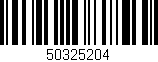 Código de barras (EAN, GTIN, SKU, ISBN): '50325204'