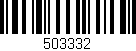 Código de barras (EAN, GTIN, SKU, ISBN): '503332'