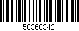 Código de barras (EAN, GTIN, SKU, ISBN): '50360342'