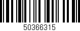 Código de barras (EAN, GTIN, SKU, ISBN): '50366315'