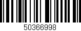 Código de barras (EAN, GTIN, SKU, ISBN): '50366998'