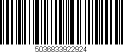 Código de barras (EAN, GTIN, SKU, ISBN): '5036833922924'