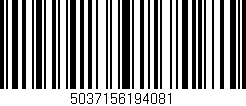 Código de barras (EAN, GTIN, SKU, ISBN): '5037156194081'