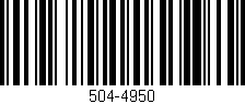Código de barras (EAN, GTIN, SKU, ISBN): '504-4950'