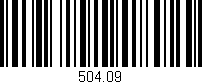 Código de barras (EAN, GTIN, SKU, ISBN): '504.09'