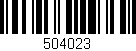 Código de barras (EAN, GTIN, SKU, ISBN): '504023'