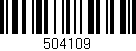 Código de barras (EAN, GTIN, SKU, ISBN): '504109'