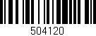 Código de barras (EAN, GTIN, SKU, ISBN): '504120'
