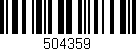 Código de barras (EAN, GTIN, SKU, ISBN): '504359'