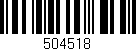 Código de barras (EAN, GTIN, SKU, ISBN): '504518'