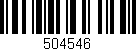 Código de barras (EAN, GTIN, SKU, ISBN): '504546'