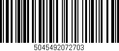 Código de barras (EAN, GTIN, SKU, ISBN): '5045492072703'