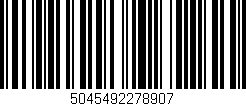 Código de barras (EAN, GTIN, SKU, ISBN): '5045492278907'