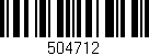 Código de barras (EAN, GTIN, SKU, ISBN): '504712'