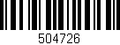 Código de barras (EAN, GTIN, SKU, ISBN): '504726'