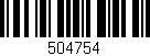 Código de barras (EAN, GTIN, SKU, ISBN): '504754'