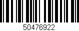 Código de barras (EAN, GTIN, SKU, ISBN): '50476922'