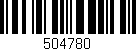 Código de barras (EAN, GTIN, SKU, ISBN): '504780'