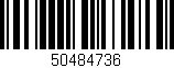 Código de barras (EAN, GTIN, SKU, ISBN): '50484736'