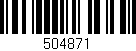 Código de barras (EAN, GTIN, SKU, ISBN): '504871'